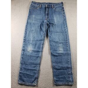 Levi's 550 Jeans Men's 35x32 Tapered Blue Denim 100% Cotton Mid Rise Casual